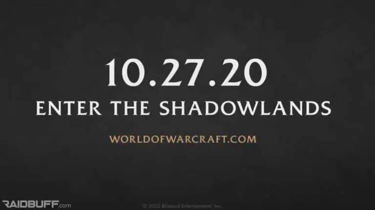 Shadowlands Release Date Announced! October 27th