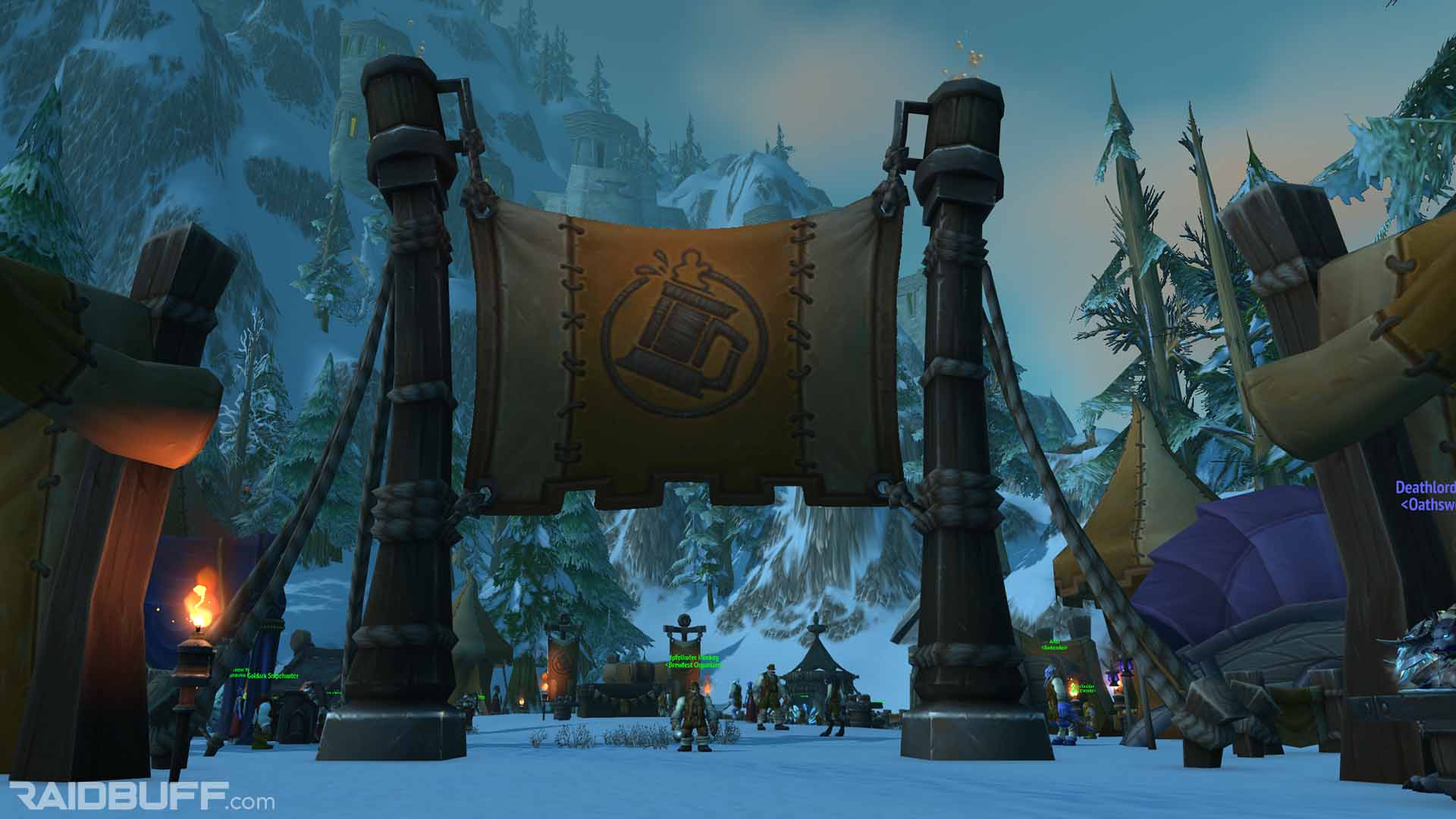 The Brewfest area outside of Ironforge