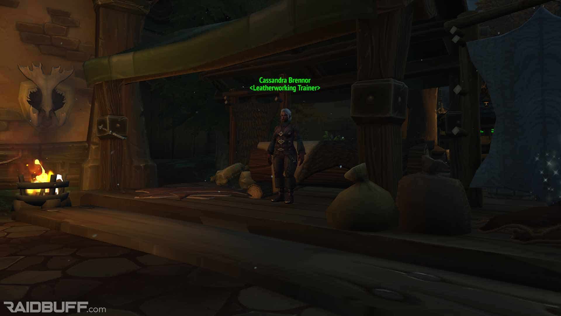 Cassandra Brennor, the Kul Tiran Leatherworking Trainer in Battle for Azeroth