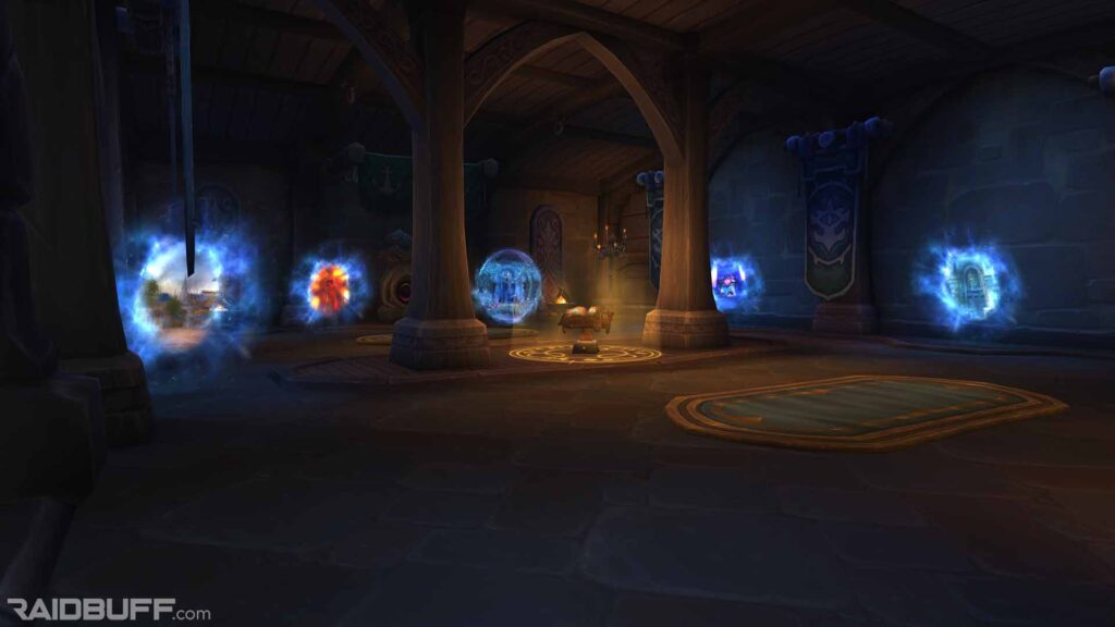The portals in the Boralus Portal Room, The Sanctum of the Sages
