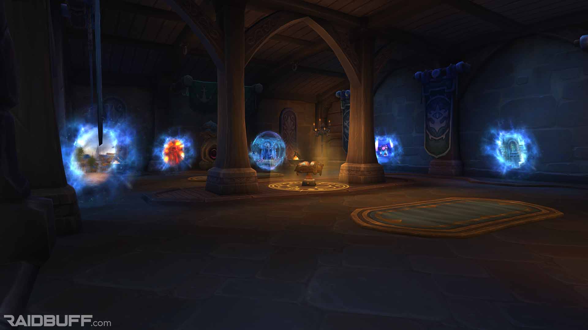 The portals in the Boralus Portal Room, The Sanctum of the Sages